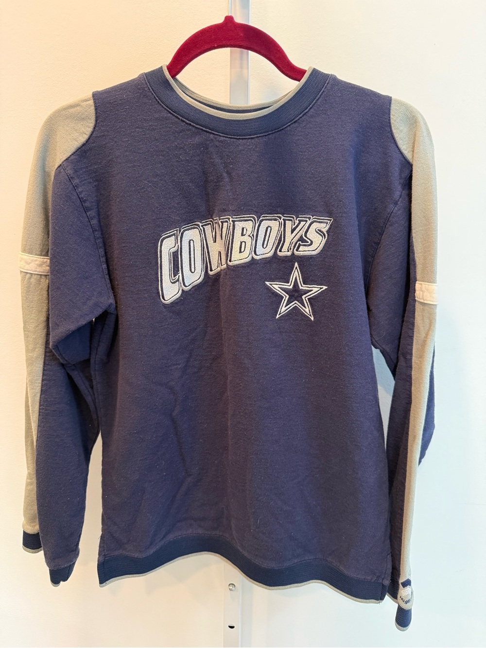 Vintage Mighty Mac Play Football Dallas Cowboy Kids Crewneck Pullover Size L